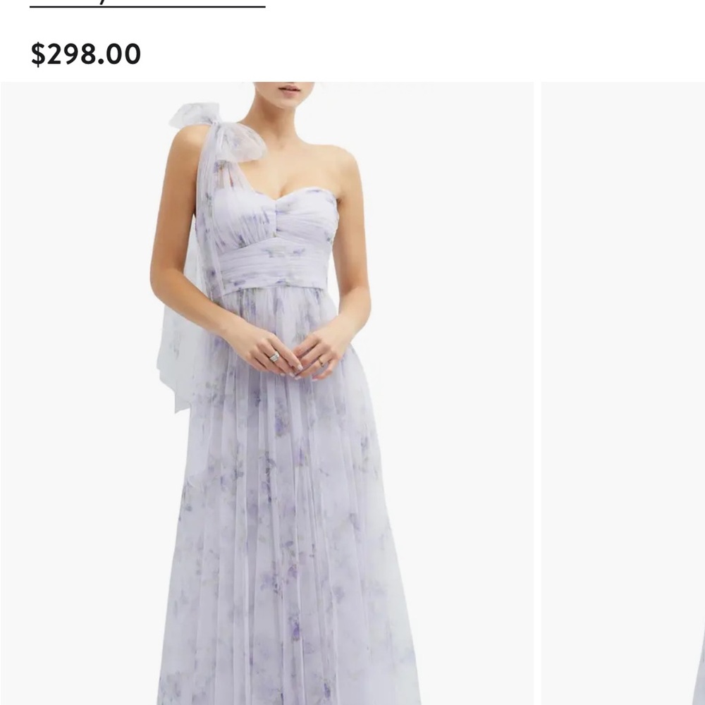 Dessy Collection One Shoulder Lavender Dress